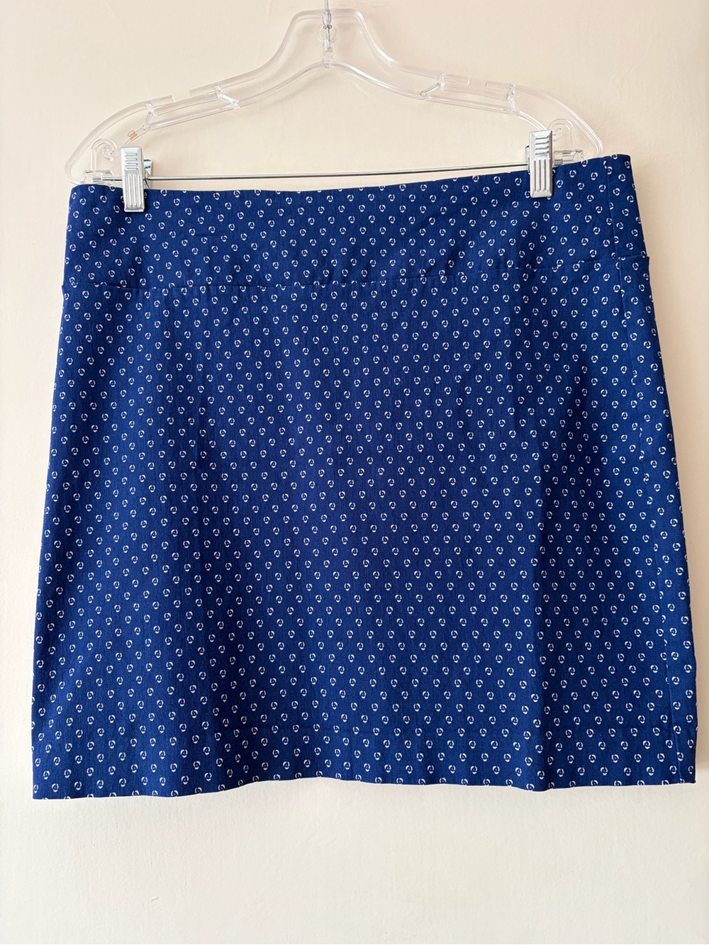 Margaret XL/Petite Pencil Skirt Navy/White Pattern